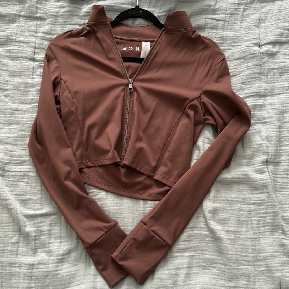 Crop top zip jacket